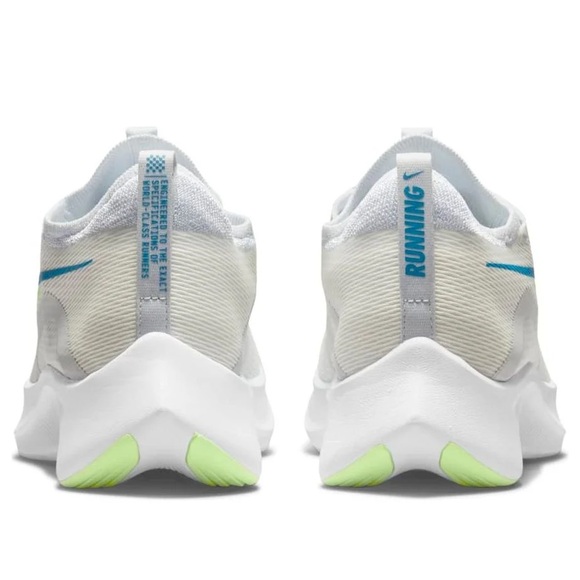 Nike Zoom Fly 4 'White Imperial Blue Lime Glow' CT2392-100 Mens Size 9.5 - Picture 5 of 6